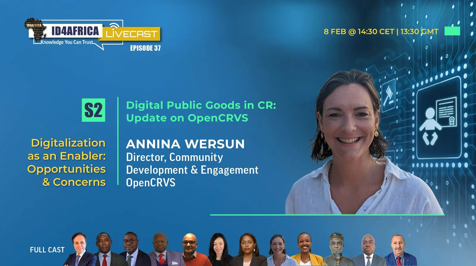 OpenCRVS features on the 37th episode of the ID4Africa LiveCast on civil registration in Africa